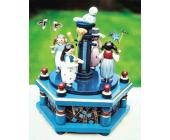 Erzgebirge Spieluhr-Spieldose Mädchen Brunnen v.d. Tore