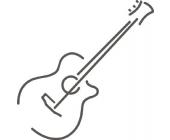 DESIGN-STUDIO WORMS Sticker Western Guitar Anth.