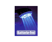 infactory Premium-LED-Duschkopf mit automatischem 4-fach Farbwechsler