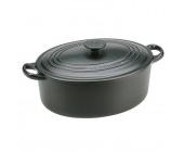 Le Creuset Bräter, Tradition, Gusseisen, schwarz, oval 35cm