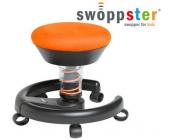 aeris - Impulsmöbel Kinderstuhl / Rollhocker SWOPPSTER Microvelours juicy-orange
