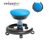 aeris - Impulsmöbel Kinderstuhl / Rollhocker SWOPPSTER Microvelours ocean-blue