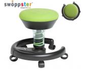 aeris - Impulsmöbel Kinderstuhl / Rollhocker SWOPPSTER Microvelours apple-green