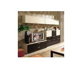 Empinio24 FOSCARI Design TV Wohnwand Kombi 6 Wenge hochglanz