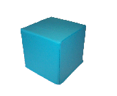 Kinder Sitzwürfel 30x30x30 cm - Kunstleder türkis