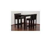 Empinio24 YORK Bistrogruppe Stehtisch 110x70 + 4 Barhocker Linero