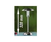 Lunartec LED-Tischlampe aus gebürstetem Edelstahl