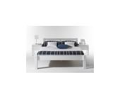 Empinio24 Bett Viking-II 180x200 cm Kiefer massiv weiss lackiert