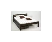 Empinio24 Bett Viking-II 180x200 cm Kiefer massiv wenge lackiert