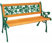 Gartenbank Bank Parkbank ROMANTIK, Rosen-Dekor, Gusseisen, ca. 114x54x72cm