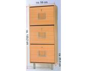 Schuhschrank, Holz, Buche, 3 Fächer, Fotorahmen
