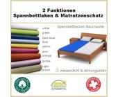von kissenwelt Wasserdichtes, atmungsaktives Baumwoll-Spannbettlaken