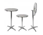Alu-Stehtisch + Bistrotisch, höhenverstellbar 70/110cm, Ø=60cm ~ Variantenangebot