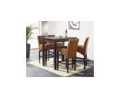 Empinio24 YORK Bistrogruppe Bartisch 110x70 + 4 Barhocker Artus