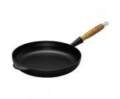 Le Creuset Bratpfanne mit Holzgriff, Gusseisen, schwarz, Ø 28cm