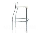 Magis Centomila Sgabello Küchen-Hocker, 67 cm Sitzhöhe, Gestell verchromt, Sitz anthrazitgrau