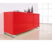 Kauf-Unique.de Sideboard Hochglanz Square - Rot