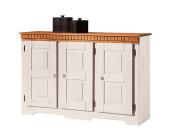 HOME AFFAIRE Sideboard, Home Affaire, »Ordnungswunder«, weiß-honigfarben, 3-türig