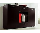 Sideboard, Breite 135 cm, wengefarben-rot