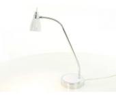 aniba Design Halogen Tischleuchte Büroleuchte in Chrom/Weiss Maße ca. H 46 cm
