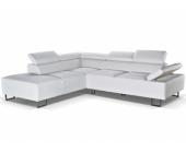 LINEA SOFA Ledersofa Ecksofa Evanescence - hochwertiges Leder - Weiß - Sofaecke Links