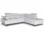 LINEA SOFA Ledersofa Ecksofa Evanescence - hochwertiges Leder - Weiß - Sofaecke Rechts