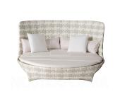 Driade Store Cape West Bett, rund, weiß-grau, Bezug B
