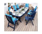 STEINER Gartenmöbel-Set »Cannes/Belvedere« in blau (13-tlg.), Komplett-Set