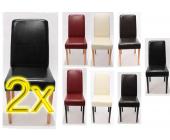 2x Esszimmerstuhl Stuhl Lehnstuhl Bellinzona, Leder ~ Variantenangebot