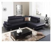 LINEA SOFA Ledersofa Ecksofa Effleurement - hochwertiges Leder - Pflaume - Sofaecke Rechts