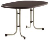 Sieger Klapptisch Boulevard, oval, mocca 140x90 cm