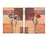 ARTland Set: Wandbilder »Blumen in Rot und Weiß« (2tlg.)