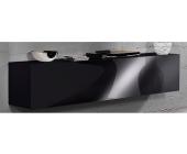 TV-Lowboard, Breite 160 cm, schwarz, ohne Aufbauservice