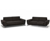 LINEA SOFA Ledergarnitur Virtuosa 3+2 - Hochwertiges Leder - Braun