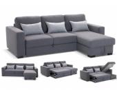 Kauf-Unique.de Wohnlandschaft Schlafsofa mit Bettfunktion Orfeo - Grau