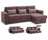 Kauf-Unique.de Wohnlandschaft Schlafsofa mit Bettfunktion Orfeo - Braun