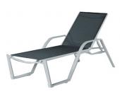 Kettler Tampa Gartenliege stapelbar silber/schwarz 01620-700