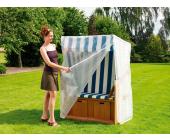 Heinemeyer Schutzhülle für Strandkorb 140x100x168/137cm, Gitterfolie transparent