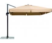 Schneider Rund. Ampelschirm Rhodos quadrat. 300 x 300 cm Farbe natur