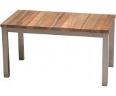 Zebra Naxos Hocker/Bank 85x45 Edelstahl/Teak