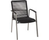 Stern Stapelsessel Top Alu/String graphit/schwarz