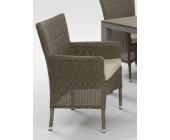 Domus Ventures Montenegro Sessel Alu/Geflecht Cubu/Taupe mit Sitzkissen