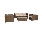 Garden Impressions Lounge-Set TRIPOLI 4-teilig Geflecht Brazil Brown/Ecru