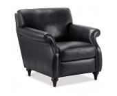 AMORE DI CASA Sessel Watson Leder Schwarz
