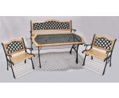 Gartenbank Bank Loures, Gusseisen, 126x55x78cm ~ Variantenangebot