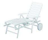 Kettler Riva Gartenliege rollbar weiss 01607-000