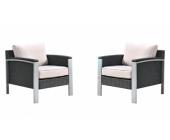 Kauf-Unique.de Polyrattan Gartensessel 2er-Set Buenaventura