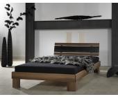 DeLife Komplett Bett Noce Nussbaum 120x200cm inkl. Rost und Matratze 120cm