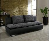 DeLife Schlafsofa Benno 200x100 cm Dunkelgrau Schwarz Sofa mit Bettkasten
