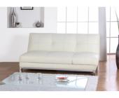 LINEA SOFA Schlafsofa Klappsofa Leder Manga - Ecru